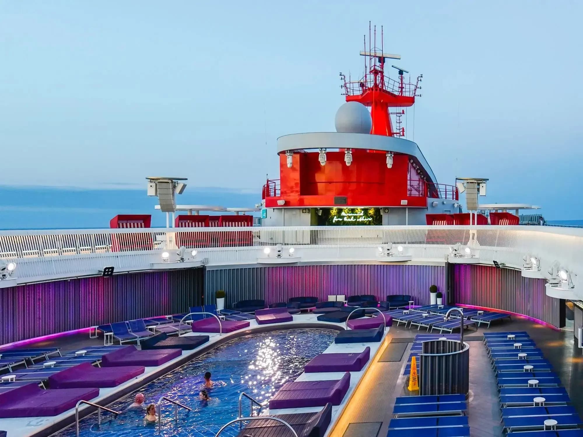 Virgin voyage Resilient lady pool deck | Briliant Lady | Valiant Lady