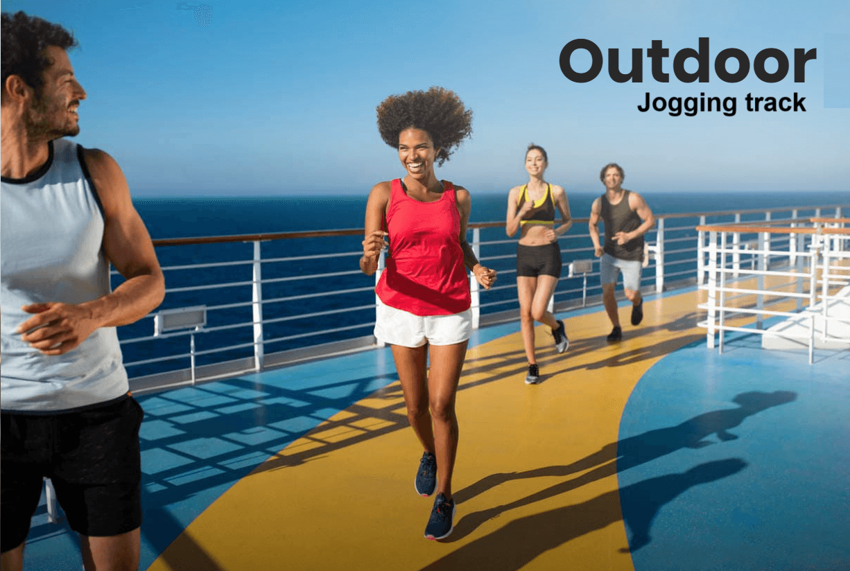 Costa cruise ship - Jogging track and fitness at sea
