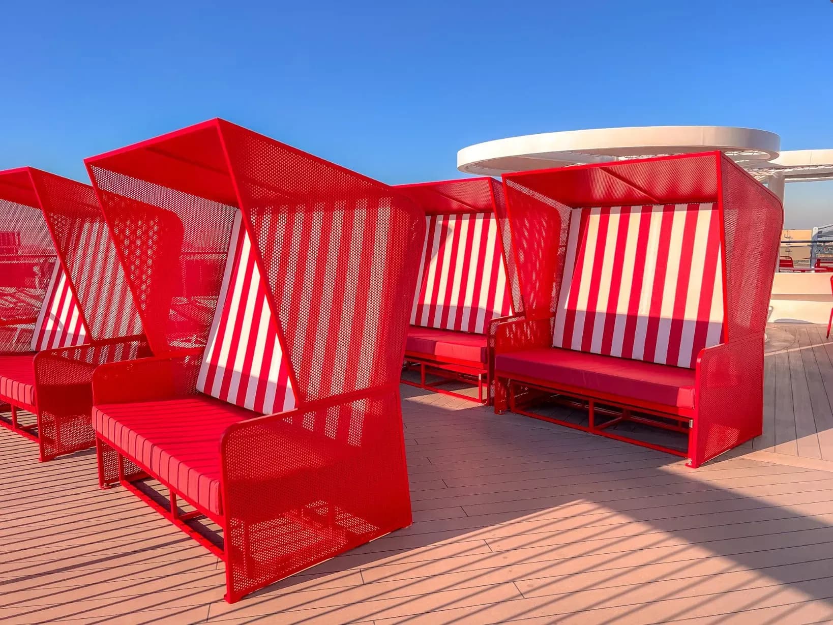 Virgin voyage Resilient lady pool deck | Briliant Lady | Valiant Lady