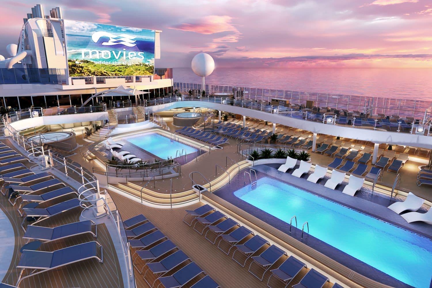 Sun princess cruise ship swimming pool