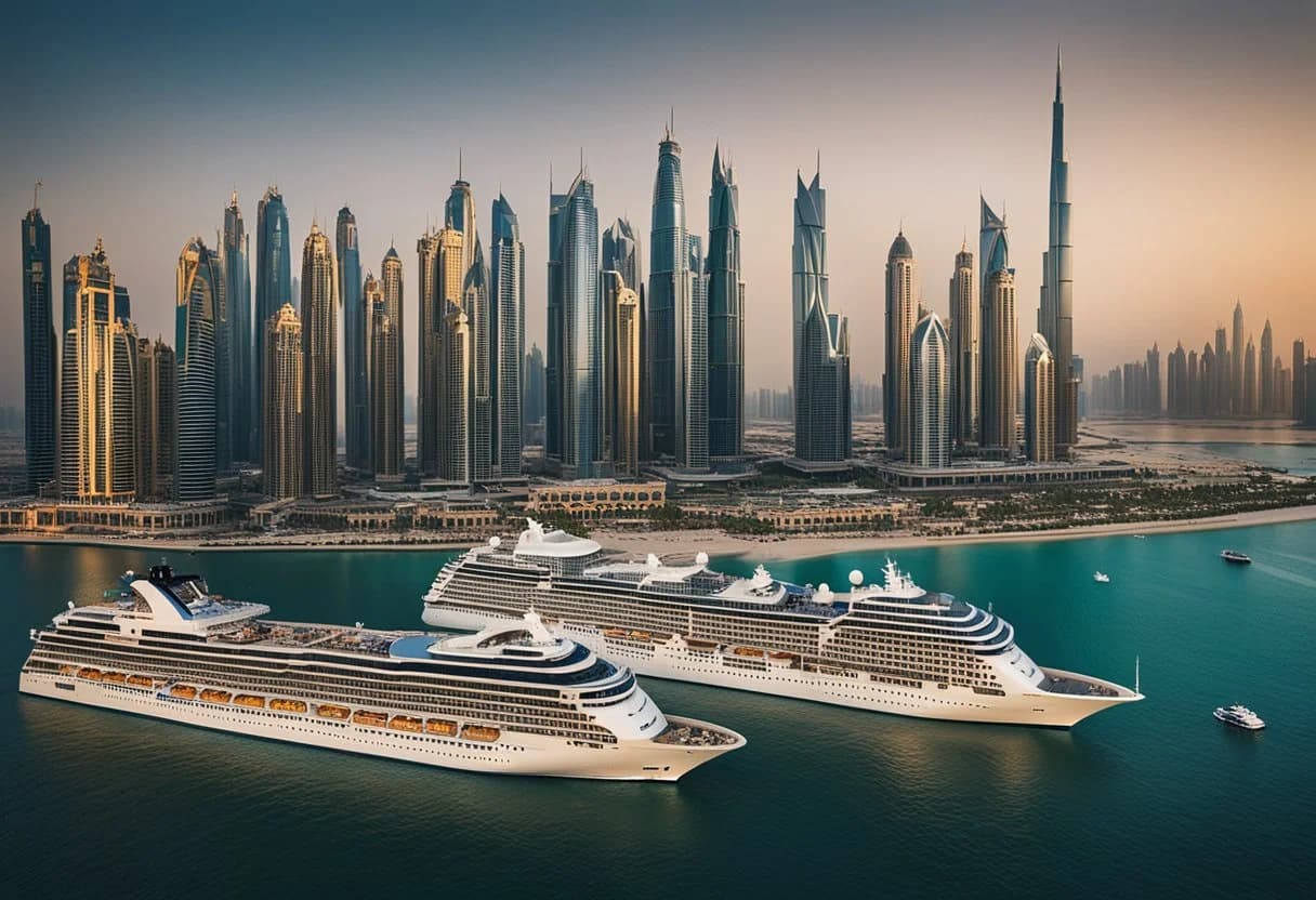 Cruiseships at Dubai port