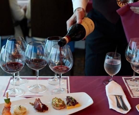 wine and fine dinning on oceania cruise, food