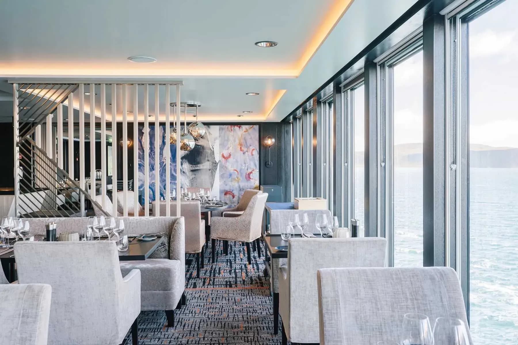 MS Roald Amundsen cruise ship dining restaurant