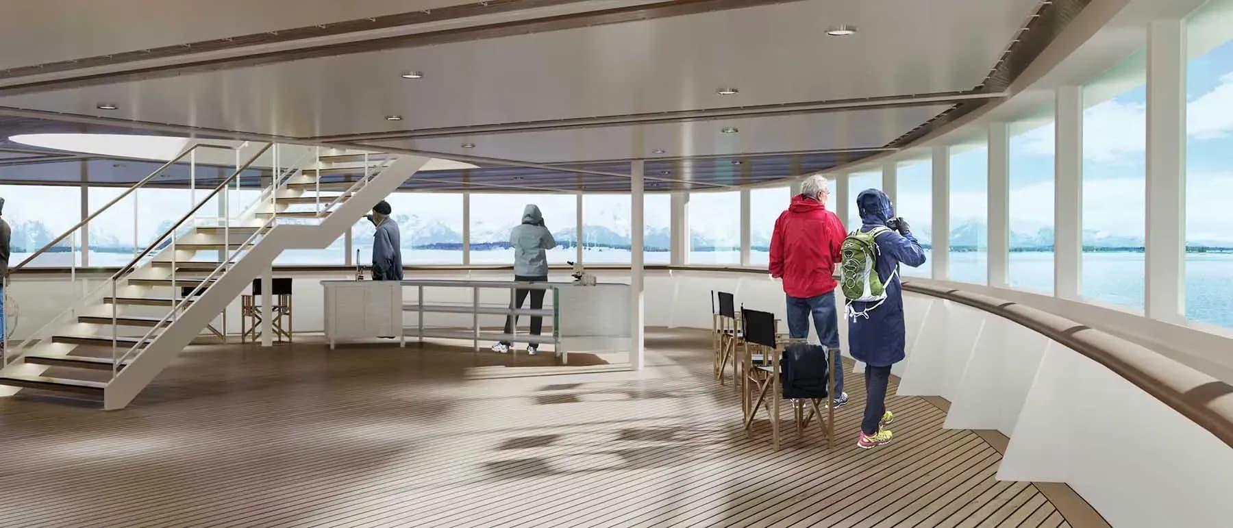 MS Roald Amundsen cruise ship observation lounge