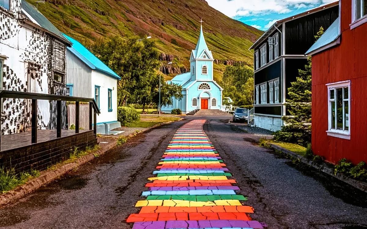 Rainbow Street Seydisfjordur , Iceland