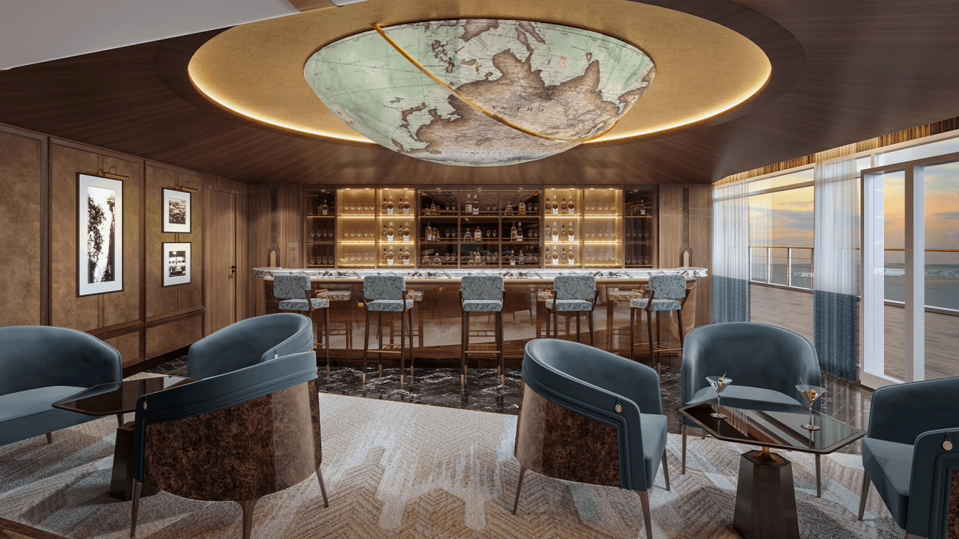 Seven Seas Prestige Meridian lounge , Regent cruises