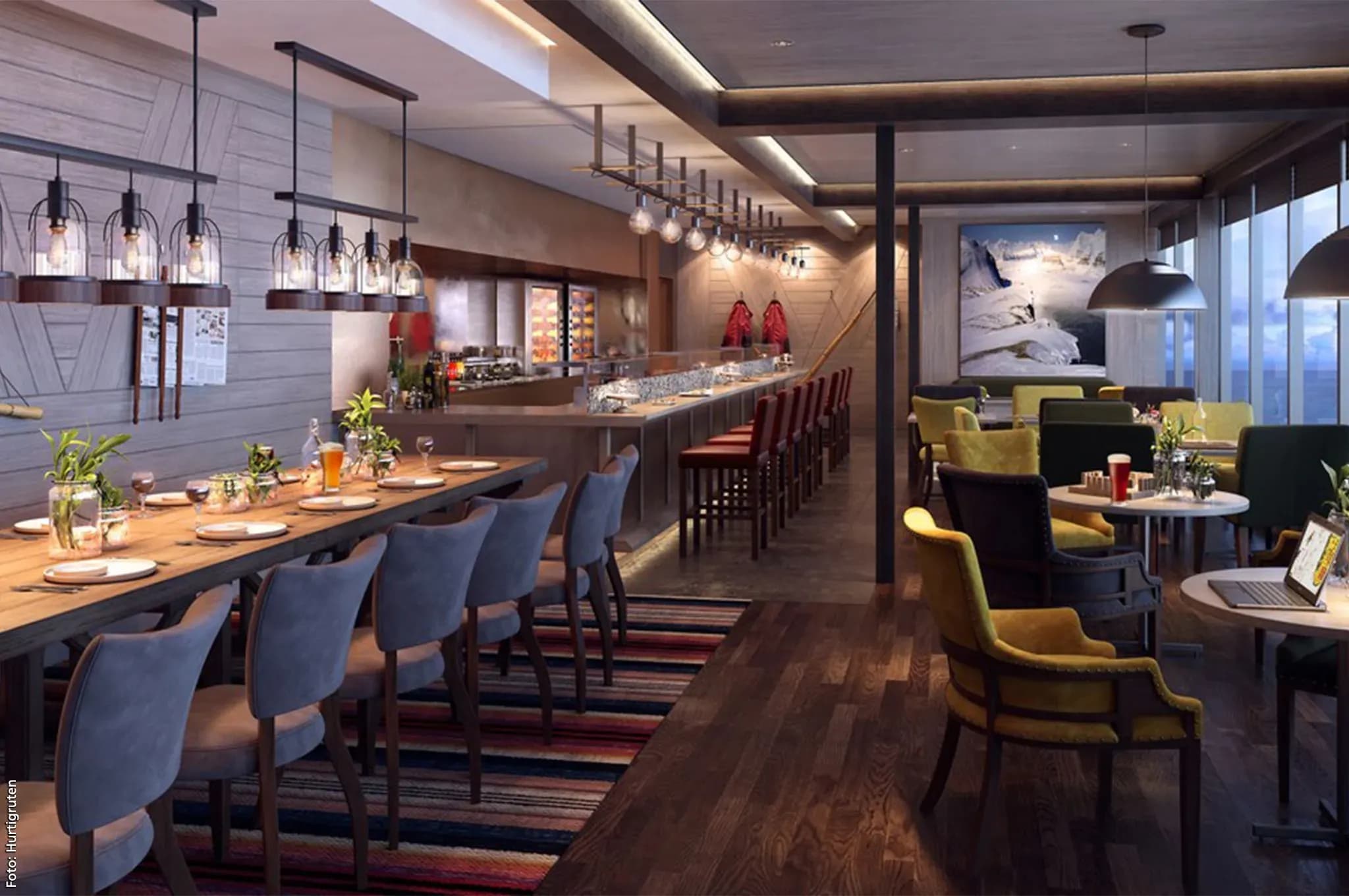 MS Roald Amundsen cruise ship dining restaurant