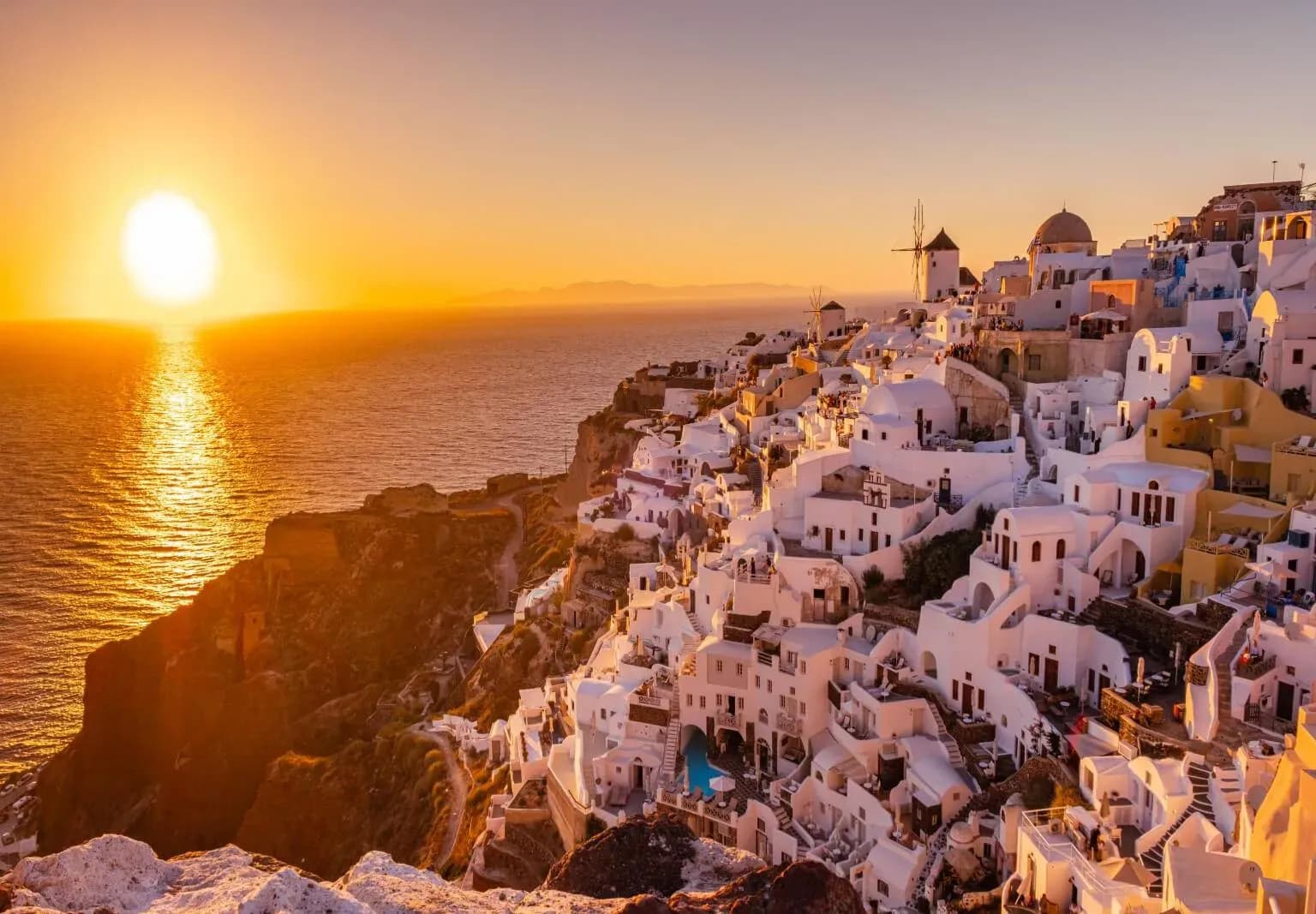Oia, Santorini Sunset view - Cruise to Santorini