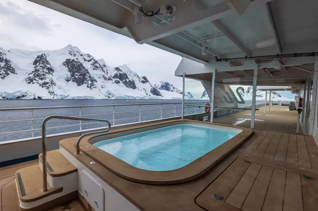Swan Hellenic luxury cruise expedition Ship pool deck